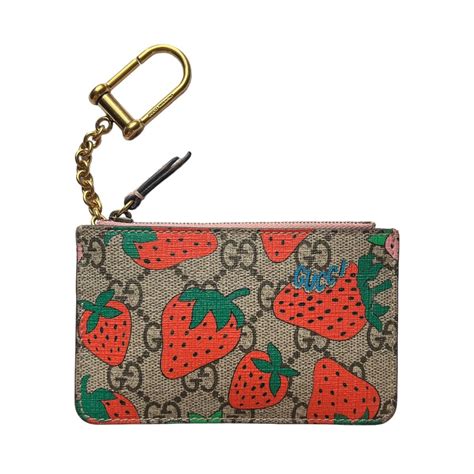 black gucci key pouch|gucci key pouch strawberry.